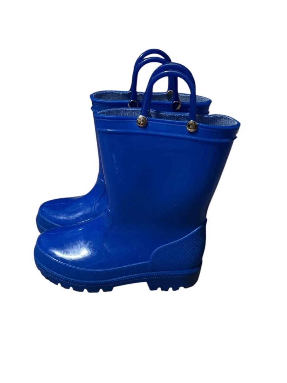 Kids Blue Rain Boots with Grip Sole